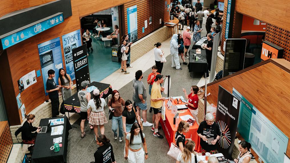 Students attend O-Fest at Footscray Nicholson campus.