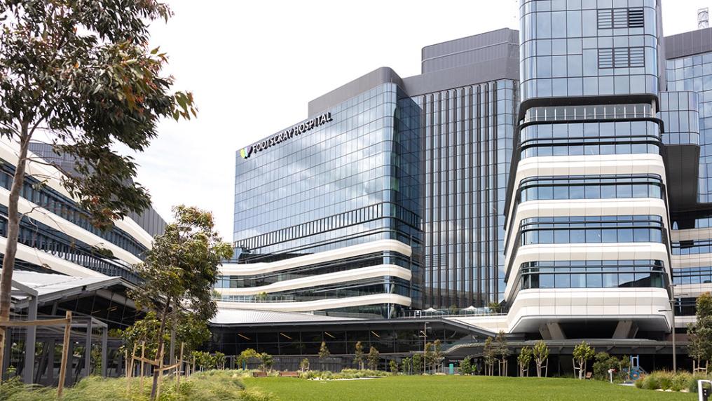 A large, modern hospital