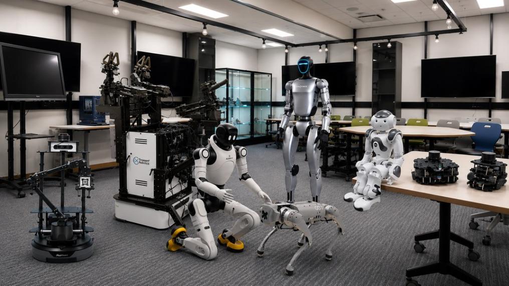 Robots and lab equipment in the NITL research facility