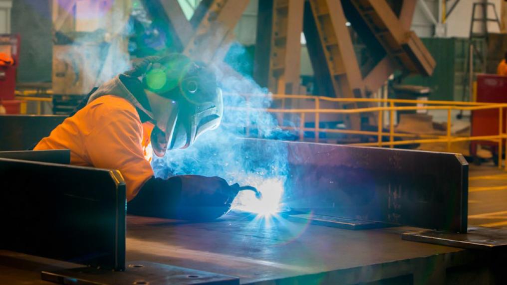 female welder