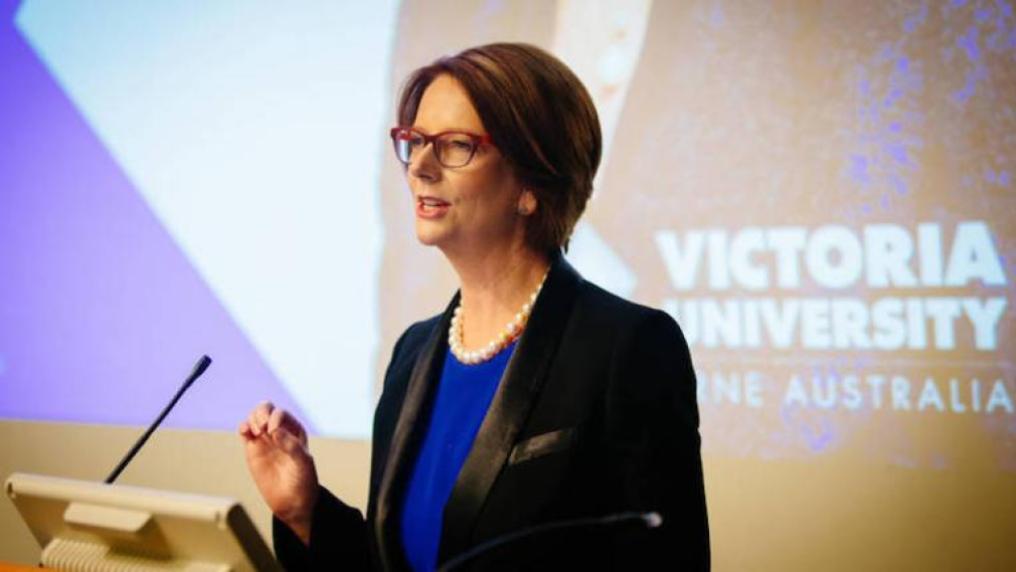 The Hon. Julia Gillard presenting at the Michael Kirby Oration