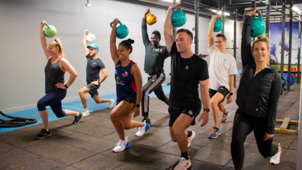 Group personal training in VU Footscray Park gym