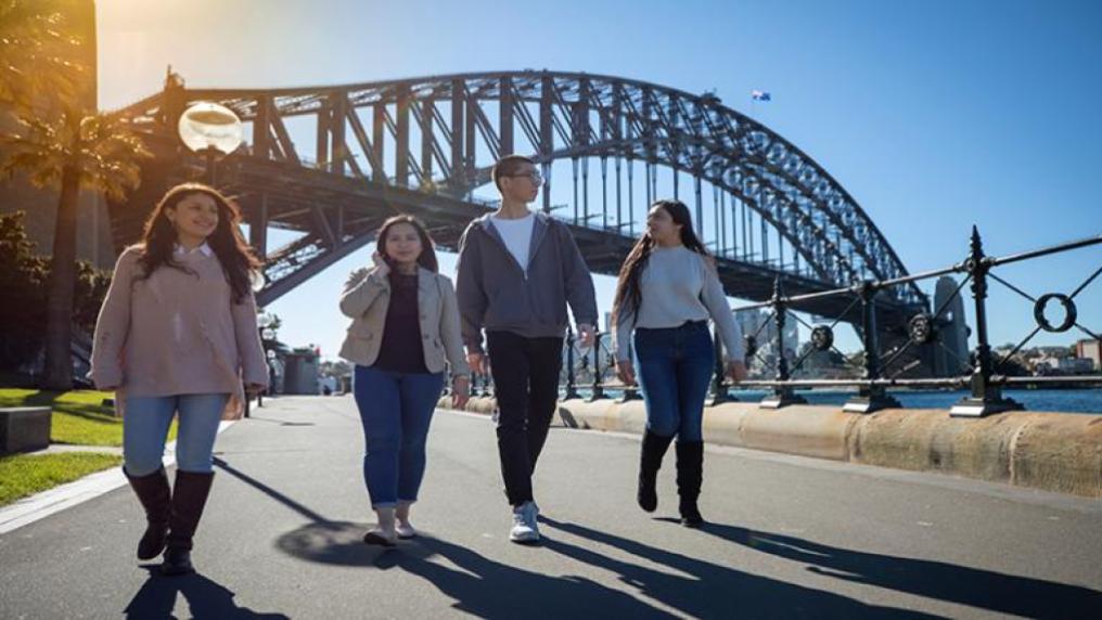 Students at Victoria University in Sydney.