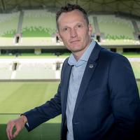 Trent Jacobs standing inside an empty AAMI park